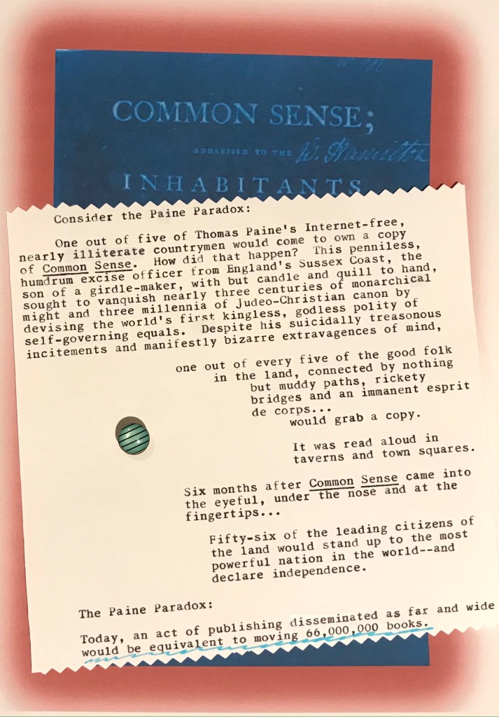 The Paine Paradox:  How to move  66 million copies of a title today--without all the advantages enjoyed by Thomas Paine.